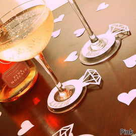 Paper Diamond Ring Wine Glass Claim Cup Card