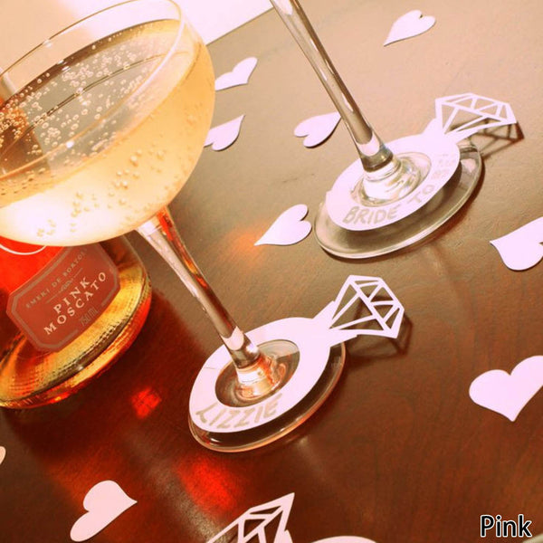 Paper Diamond Ring Wine Glass Claim Cup Card