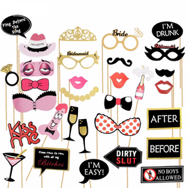 Bride and Bridesmaid Photo Booth Props