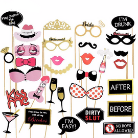 Bride and Bridesmaid Photo Booth Props
