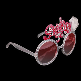 Pink Bling Diamond Ring Bride To Be Glasses