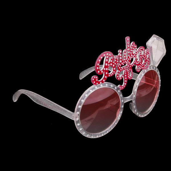 Pink Bling Diamond Ring Bride To Be Glasses