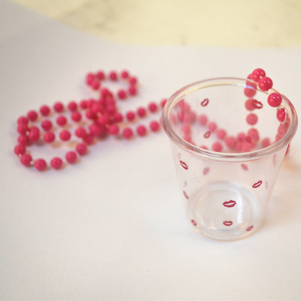 30pcs Bachelorette Party Hot Pink Lips Print Shot Glass