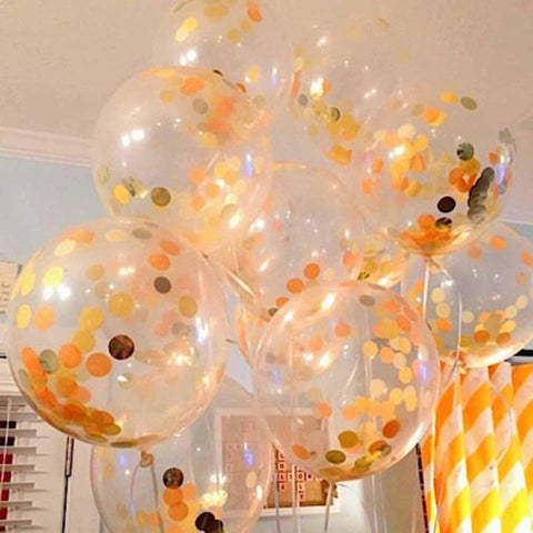 Transparent with Sequins Confetti Balloons