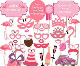Pink Themed Hen Party Photo Booth Props