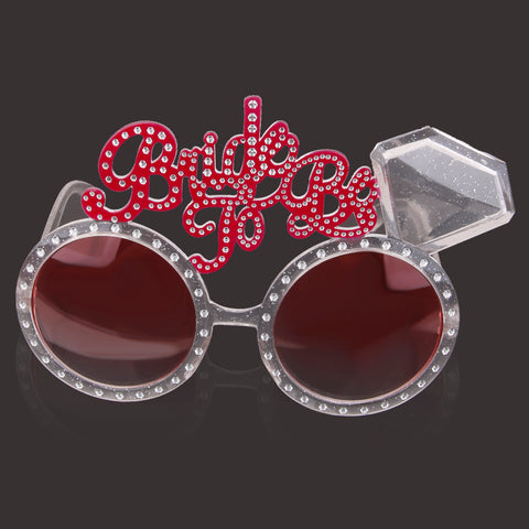 Pink Bling Diamond Ring Bride To Be Glasses