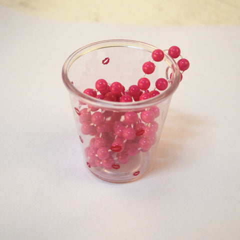30pcs Bachelorette Party Hot Pink Lips Print Shot Glass